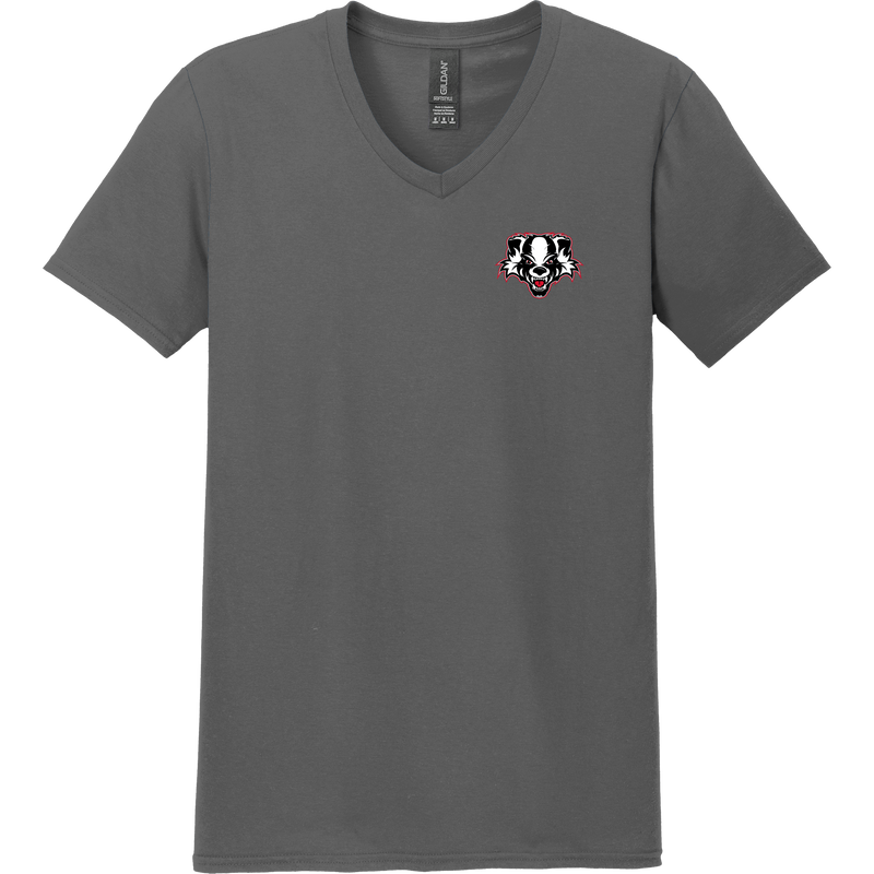 Scary Badgers Softstyle V-Neck T-Shirt