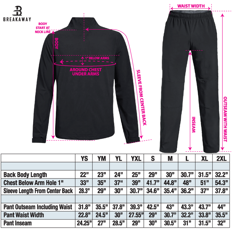 Youth Breakaway Lightweight Warm Up Pants (Chicago Phantoms)